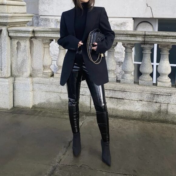 SPANX Faux Leather Patent Leggings - Picture 1 of 11